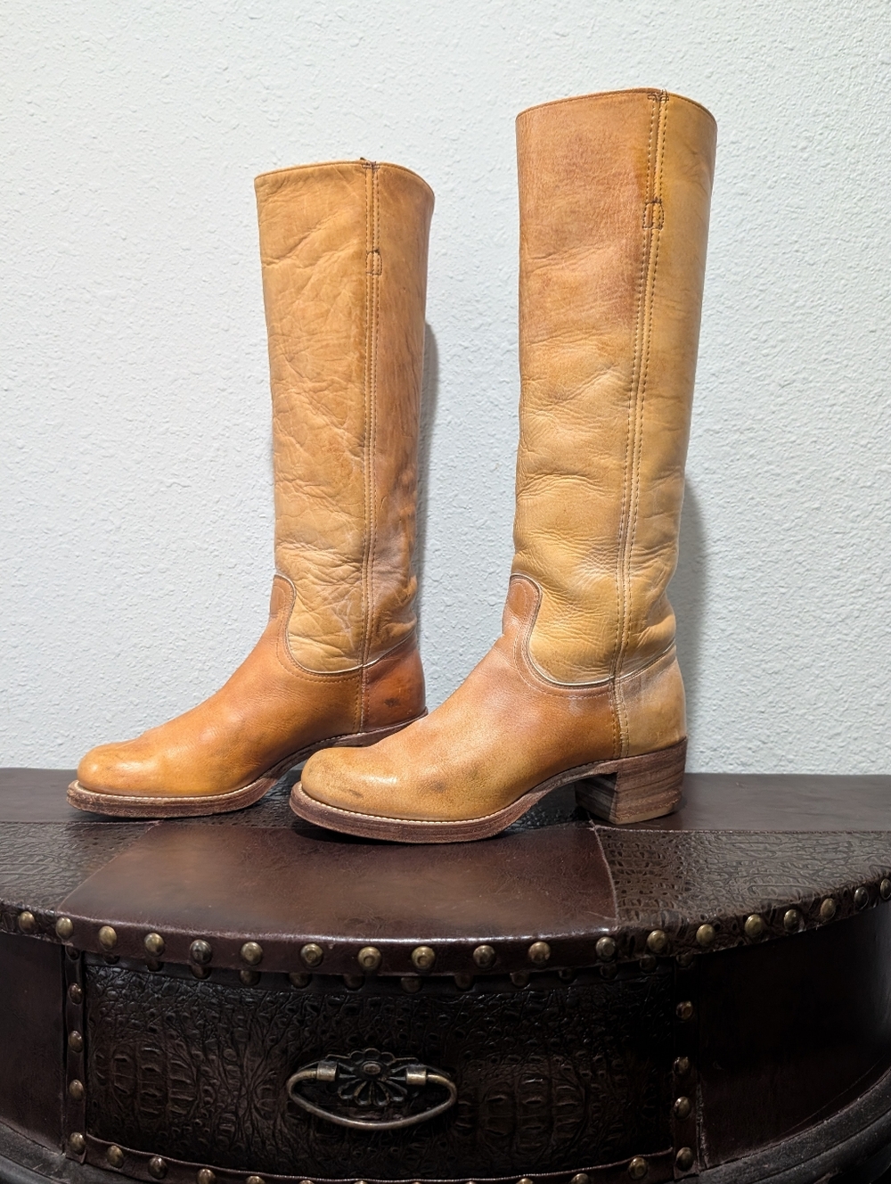 Vintage 70's FRYE Black Label Campus Boots Made in USA - Size 7B - Picture 10 of 16